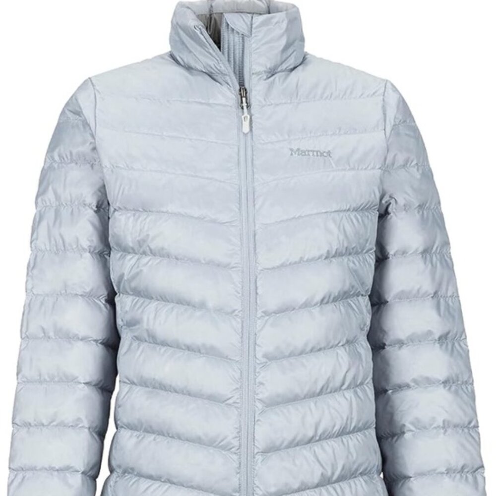 Marmot  Women Jena Down Jacket  700 Fill Power Silver Gray Puffer Size M NWT